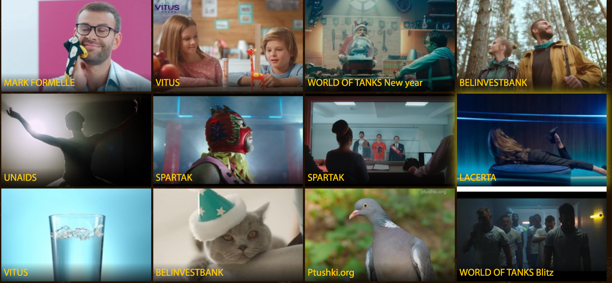 Selected frames from DobermanFilm production portfolio